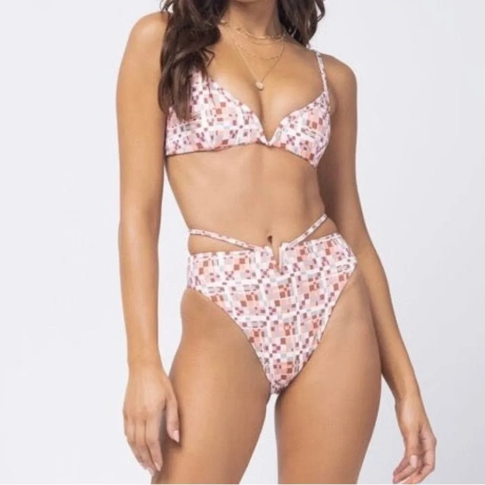 L*Space Block Party Swim Set Joy Bottom & Helena Top New With Tags Size Large